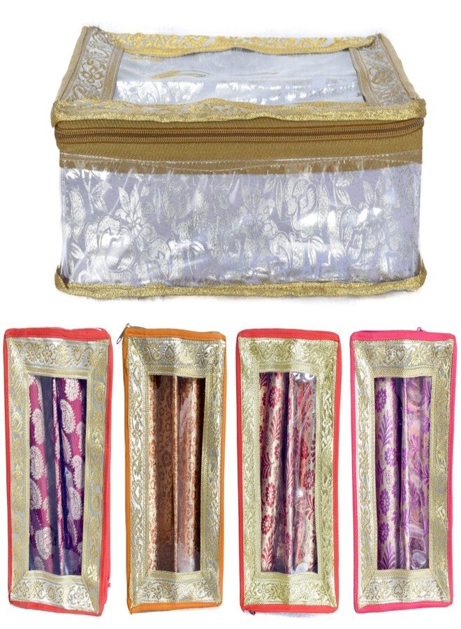 SUN SHINE Sunshine 2 Row Bangle Organiser Case Box Pouch | Necklace Organizer | Bangle Box Pouch Unisex (Multi Color) - Image 1