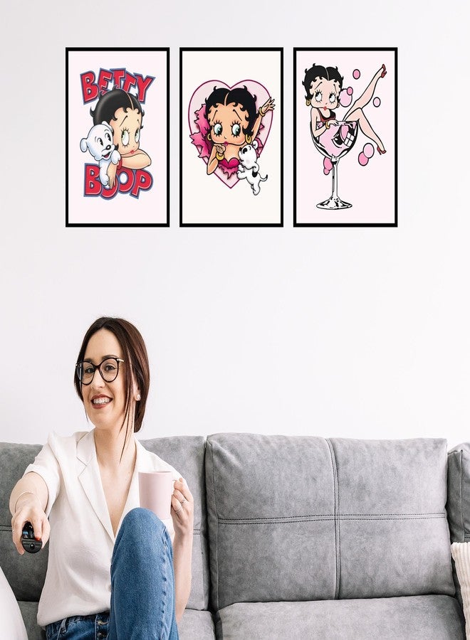 BigWig Prints ملصقات بيتي بوب من BigWig Prints - ديكور غرفة بيتي بوب، زينة أعياد الميلاد، زينة الحفلات، فن جداري لطيف لغرفة الفتيات، هدايا، ملصقات ديكور غرفة نوم Y2k - مجموعة من 3 ملصقات بدون إطار (8x10) - Image 4