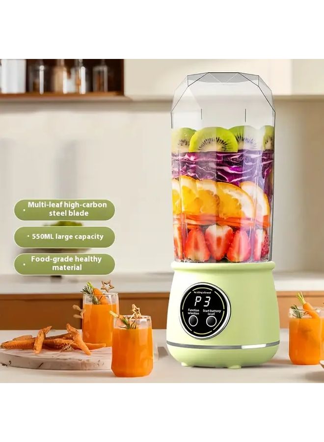 Green Portable USB Rechargeable Blender For Smoothies Milkshakes Fresh Juice - Image 2