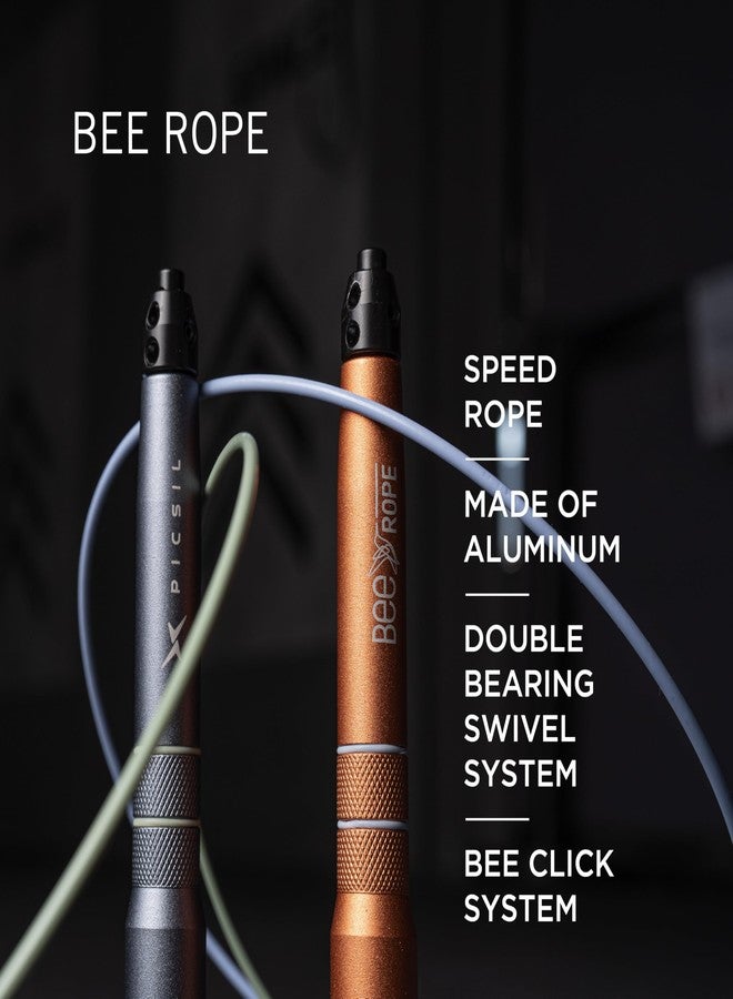 PICSIL - BEE High Speed Skipping Rope | Aluminum & Double Bearing System | Self-Adjusting for Cross Training, Boxing & Fitness | Lightweight 7.4oz | Adaptable for Men, Women & Children | (Lavender) - Image 2