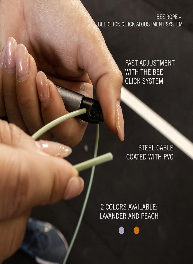 PICSIL - BEE High Speed Skipping Rope | Aluminum & Double Bearing System | Self-Adjusting for Cross Training, Boxing & Fitness | Lightweight 7.4oz | Adaptable for Men, Women & Children | (Lavender) - Image 5