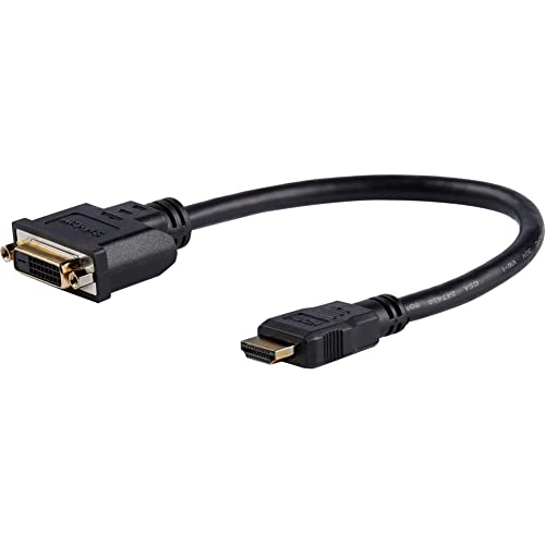 StarTech.com HDMI Male to DVI Female Adapter - 8in - 1080p DVI-D Gender Changer Cable (HDDVIMF8IN) - Image 1