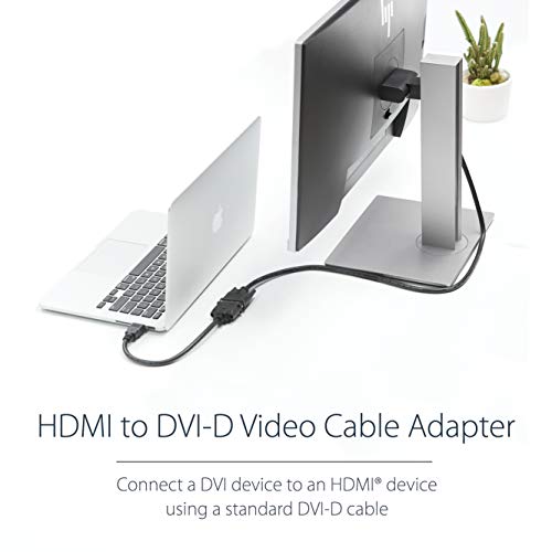 StarTech.com HDMI Male to DVI Female Adapter - 8in - 1080p DVI-D Gender Changer Cable (HDDVIMF8IN) - Image 2