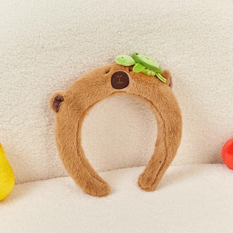 Plush Mermaid Clip Accessory Turtle capybara headband (Turtle detachable)