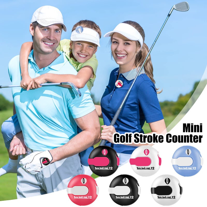 Fiada Golf Score Counter Mini Golf Stroke Counter Scoring Keeper up to 12 Shot Score Golf for Women Men Golf Attachment Accessories to Scorekeeper Glove for Outdoor 1.2 Inch (Classic Colors Set,6 Pieces) - Image 5