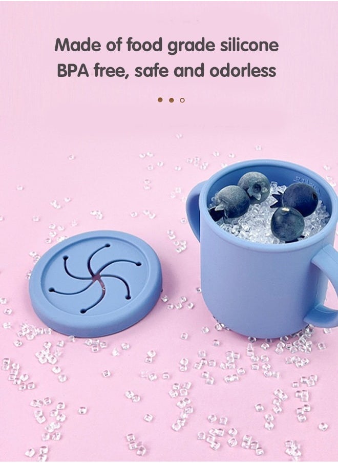 Super ZYouth Baby Silicone Sippy Cup, Baby Training Cup with Handles, Lid and Straw, Baby Snacks Cups, Spill Proof and Non-Slip Sippy Cup for 6-12 Months Babies, 150ml  - Image 5