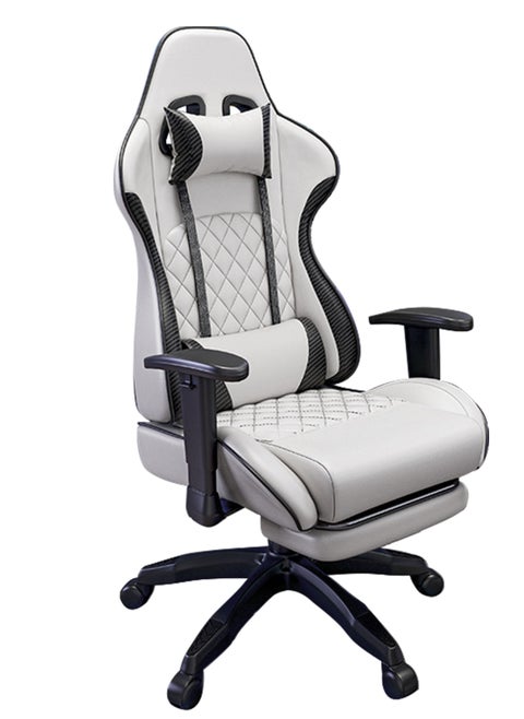 Gaming Chair Office Chair With Footrest Racing Ergonomic Chair Leather Reclining Video Game Chair Adjustable Armrest High Back Gamer Chair With Headrest And Lumbar Support