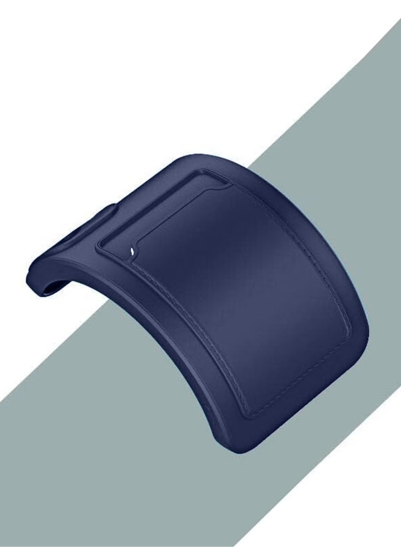 جراب حماية كامل الجسم من السيليكون لهاتف itel A50 4G مع حامل فتحة للبطاقات - أزرق داكن - Image 4