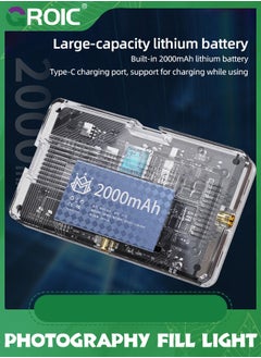 GROIC Rechargeable Photography Fill Light, RGB Video Lights, LED Camera Full Color Light for - 2000mAh Battery, CRI 95+, 2700~6500K, 96 LED+42 Phone Selfies, iPad, Laptop  - Image 5