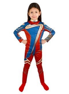 Party Centre Ms. Marvel Classic Costume, Girl Superhero Child Costume, Cosplay Dress Up  - Image 1