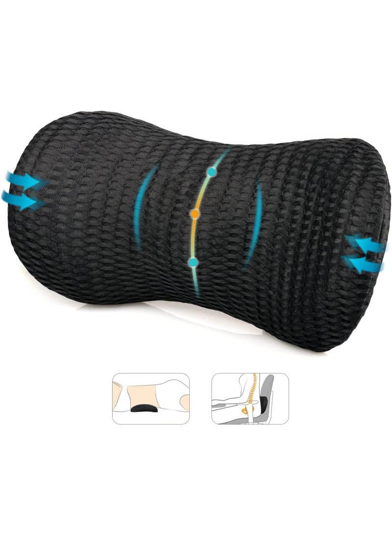 Lumbar Support Pillow, Back Pillow for Office Chair and Car Seat, Memory Foam Back Support Pillow for Lower Back Pain Relief, Adjustable Lumbar Pillow for Sleeping, Rest - Image 1