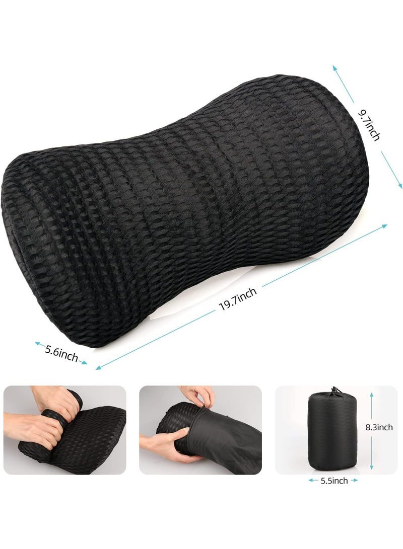 Lumbar Support Pillow, Back Pillow for Office Chair and Car Seat, Memory Foam Back Support Pillow for Lower Back Pain Relief, Adjustable Lumbar Pillow for Sleeping, Rest - Image 3