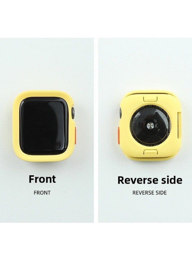 Suitable For Apple S10 Watch Case Applewatchs8 Protective Shell Electroplated Tpu Half Bag S9 Drop-resistant Silicone Soft Case-Color:Frosted -Overall Dimensions:44mm【opp Bag】  - Image 5