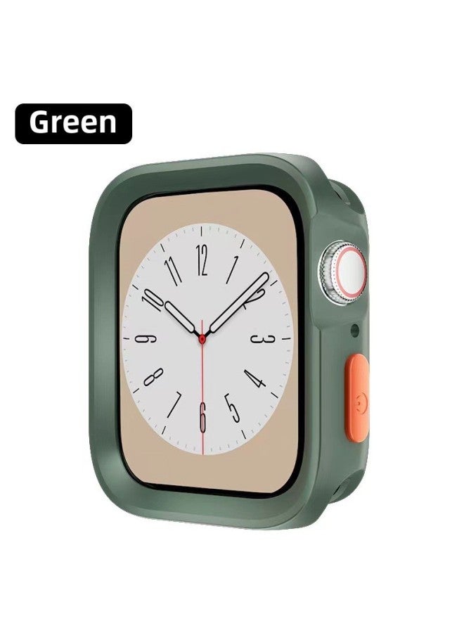 Suitable For Apple S10 Watch Case Applewatchs8 Protective Shell Electroplated Tpu Half Bag S9 Drop-resistant Silicone Soft Case-Color:Frosted -Overall Dimensions:44mm【opp Bag】  - Image 1