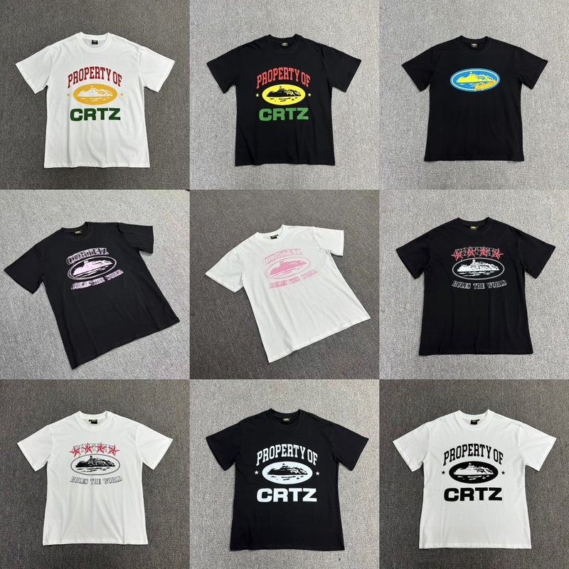 Corteiz Trendy Brand Alcatraz Retro Printed Men'S And Women'S Trendyy Loose Casual Short-Sleeved T-Shirts - Image 5