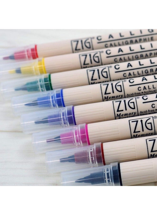 Zig Kuretake Marker 8 Count (Pack Of 1) Assorted  - Image 2