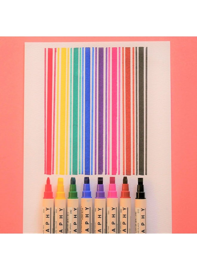Zig Kuretake Marker 8 Count (Pack Of 1) Assorted  - Image 3