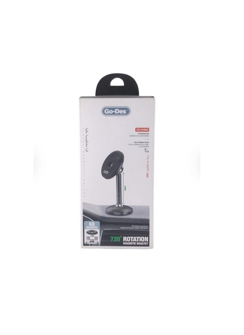 GO-DES - GO-DES GD-HD686 Magnetic Holder . Strong Magnetic Car Holder BLACK - Image 1