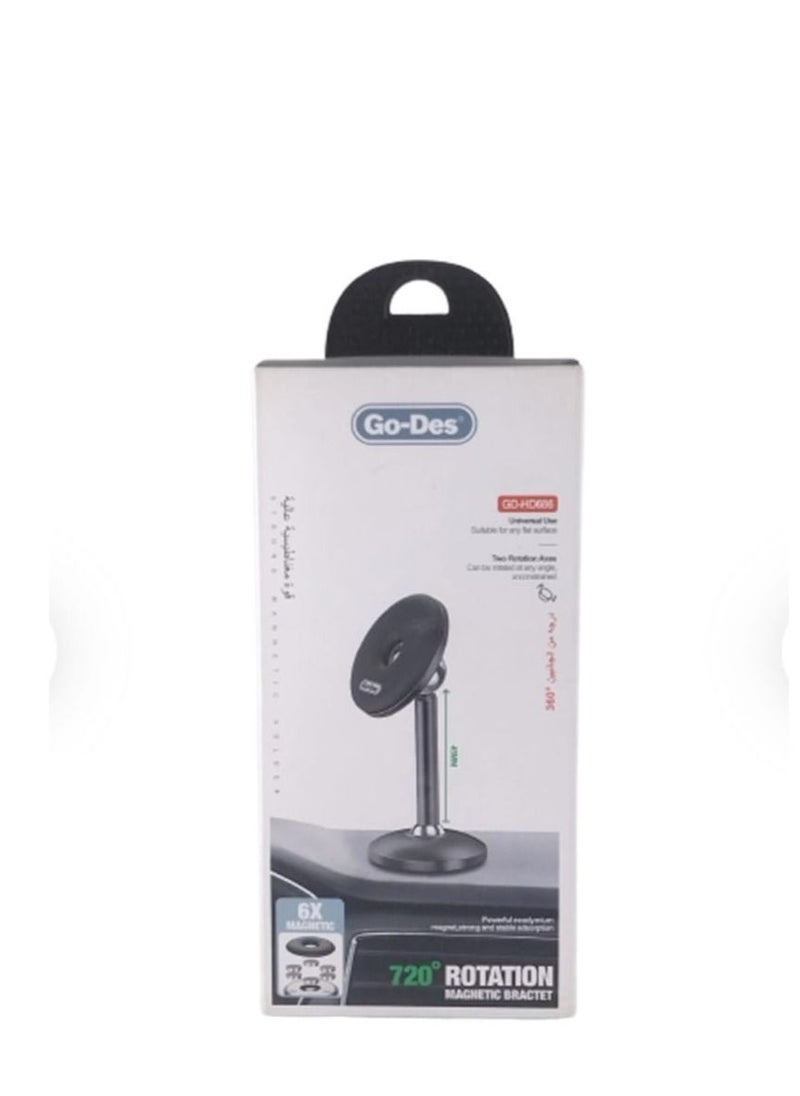 GO-DES - GO-DES GD-HD686 Magnetic Holder . Strong Magnetic Car Holder BLACK - Image 1