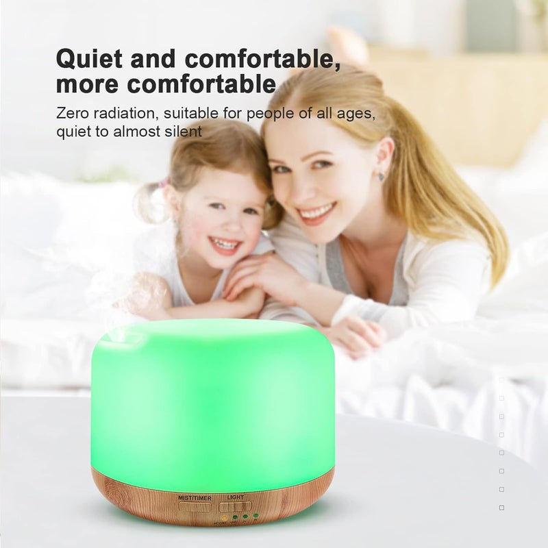 Marchred 300ML Essential Oil Diffuser, Remote Control Ultrasonic Aromatherapy Oil Diffusers Cool Mist Humidifier, Waterless Auto-Off and 7 LED Light Colors for Bedroom, Yoga, SPA, Baby - Image 2