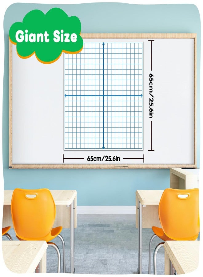 PraxiKidy Giant Magnetic XY Coordinate Graph Grid Paper,Dry Erase Chart Paper for Whiteboard Homeschool Teacher Must Haves,Math Classroom Teaching Supplies Math Manipulatives - Image 4
