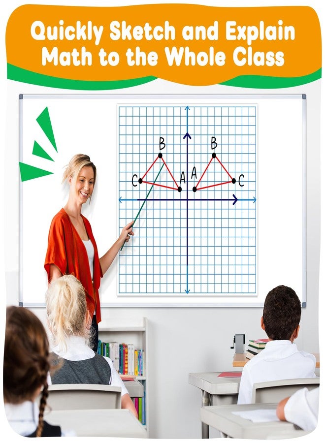PraxiKidy Giant Magnetic XY Coordinate Graph Grid Paper,Dry Erase Chart Paper for Whiteboard Homeschool Teacher Must Haves,Math Classroom Teaching Supplies Math Manipulatives - Image 2