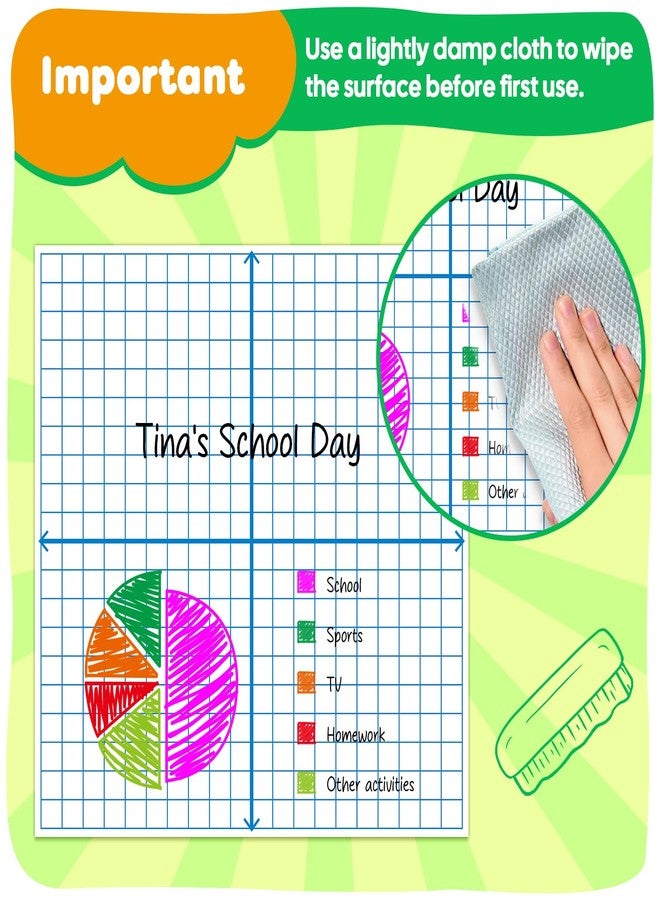PraxiKidy Giant Magnetic XY Coordinate Graph Grid Paper,Dry Erase Chart Paper for Whiteboard Homeschool Teacher Must Haves,Math Classroom Teaching Supplies Math Manipulatives - Image 3
