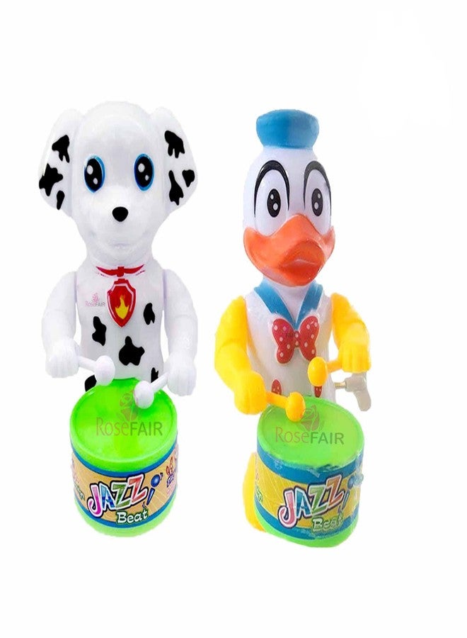 ROSEFAIR Musical Drummer Dancing Sound Toy for Babies, Educational Toddler Toy with Action Drum Baby Toys for Boys (NEW-DOG-DUCK-02) - Image 1