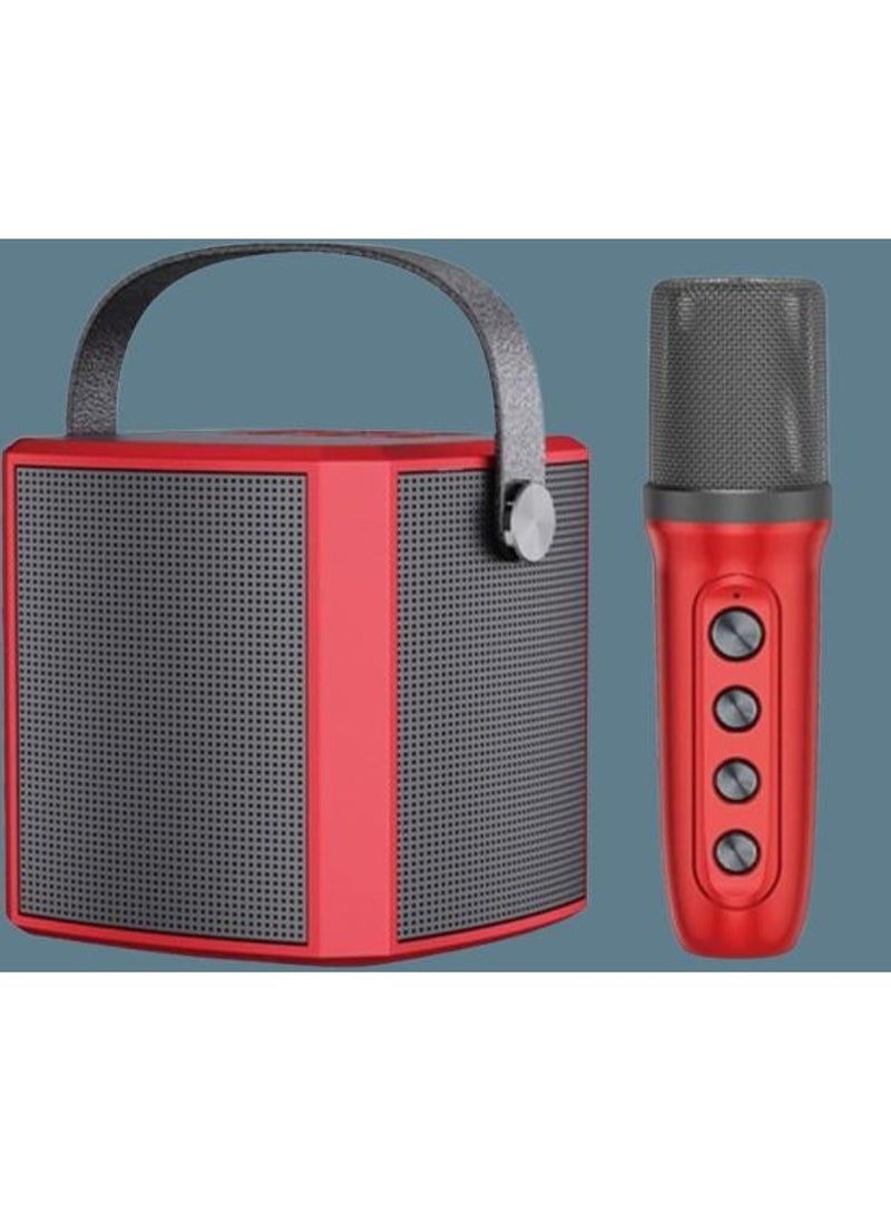 ELTRAZONE - Portable Bluetooth Karaoke Speaker with Rechargeable Wireless Microphone, Type-C Charging, Multiple Voice Modes, TF Card Support – Red, Perfect for Parties, Karaoke, and Home Entertainment - Image 1