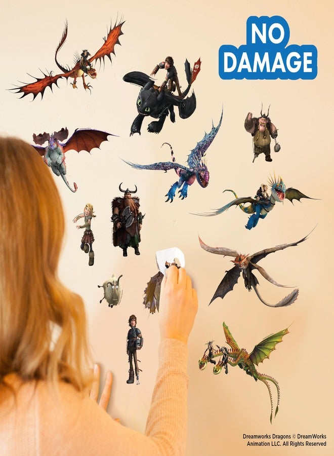 WALL PALZ How to Train Your Dragon Wall Decals - Set of 13 Removable Vinyl Stickers for Kids Bedroom Playroom Bathroom - Peel and Stick Room Décor - Image 4