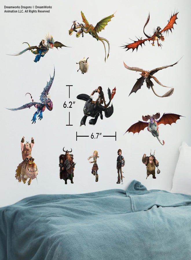 WALL PALZ How to Train Your Dragon Wall Decals - Set of 13 Removable Vinyl Stickers for Kids Bedroom Playroom Bathroom - Peel and Stick Room Décor - Image 5
