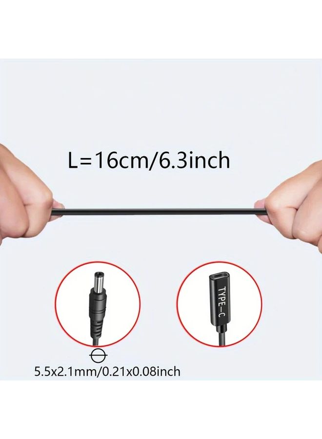 PD65W Type C Female to DC 5 5x2 1mm Extension Cable Model DC5 5 2 1 for Laptop Solar Panel RV Power Station - Image 2