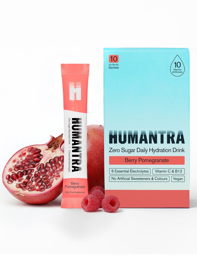 Humantra Berry Pomegranate Electrolyte Hydration Drink Powder - Image 1