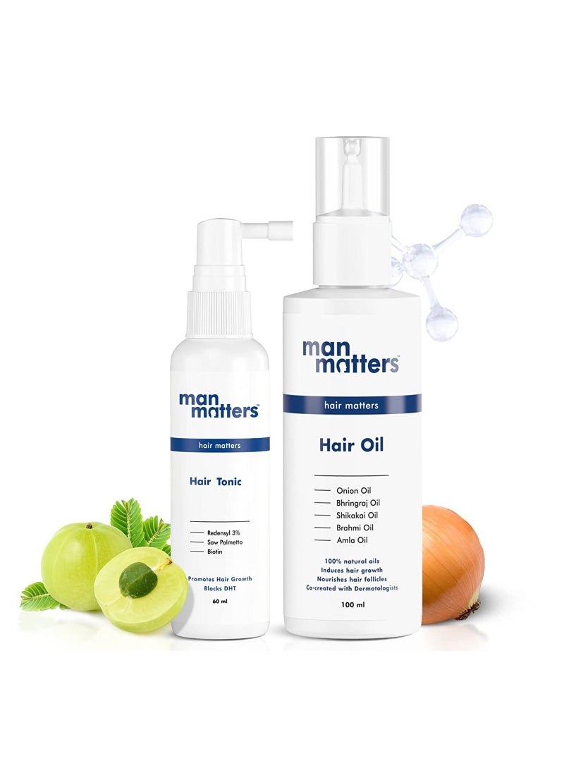 Man Matters - Hair Oil 100ml And Redensyl Hair Toni 60ml For Men - Image 1
