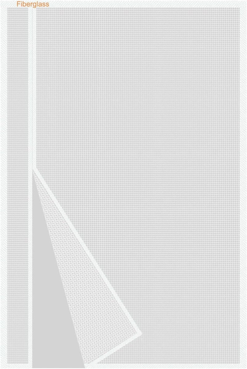 Risareyi Side Opening Magnetic Mosquito Net 90 x 240 cm, White | Fibreglass Mesh Very Resistant Curtain Fly Screen Door Window for Balcony, Automatic Closing, 4 cm Adhesive Tape - Image 1