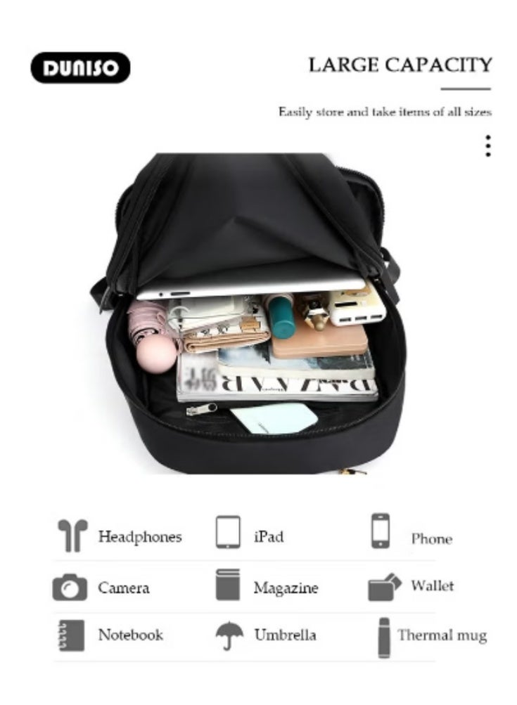 DUNISO New Women’s Minimalist Backpack | Multi - Compartment Design, Stylish and Spacious - Image 4