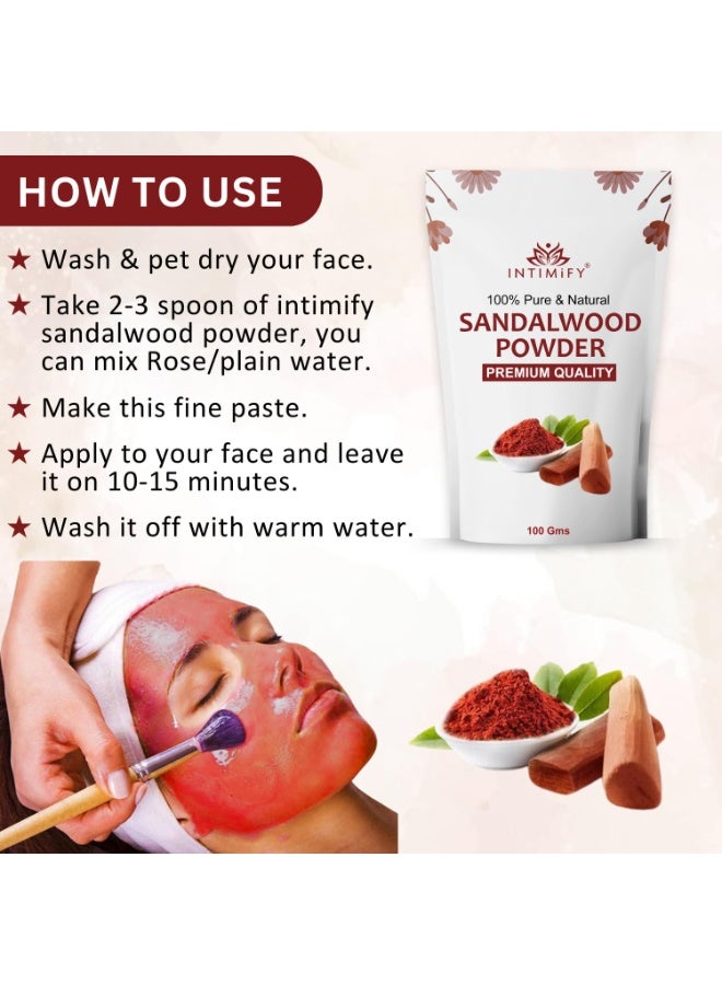 INTIMIFY Sandalwood Powder For Face Pack 100g - Image 3