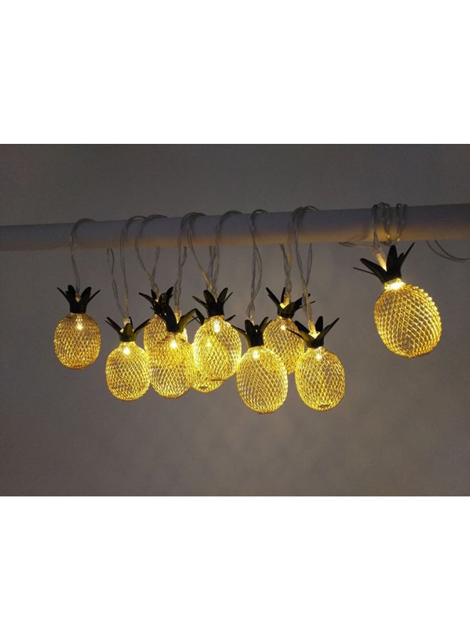 شريط إضاءة LED للزينة على شكل أناناس ذهبي/أسود/فضي 11x11سم - Image 2