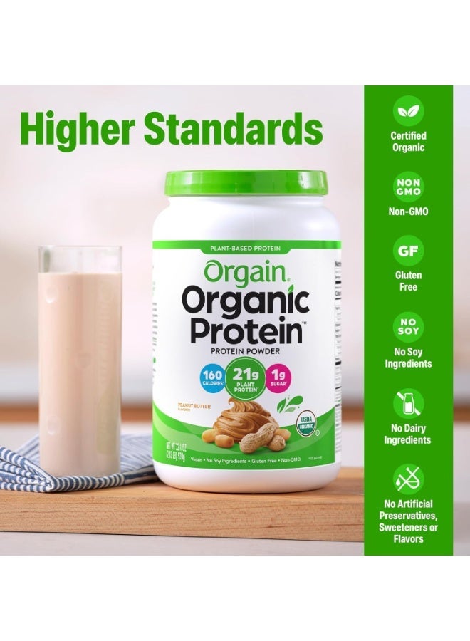 Orgain Vegan Protein Powder, Peanut Butter - 21g Plant Based Protein, 7g Prebiotic Fiber, No Lactose Ingredients, No Added Sugar, Non-GMO, For Shakes & Smoothies, 2.03 lb (Packaging May Vary) - Image 4