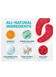 Stylia Stylia Under Eye Patches for Puffy Eyes and Dark Circles (30 Pairs), Marine Collagen Under Eye Mask with Vitamin C, Hyaluronic Acid, Pearl Extract, Eye Masks for Dark Circles and Puffiness  - Image 2