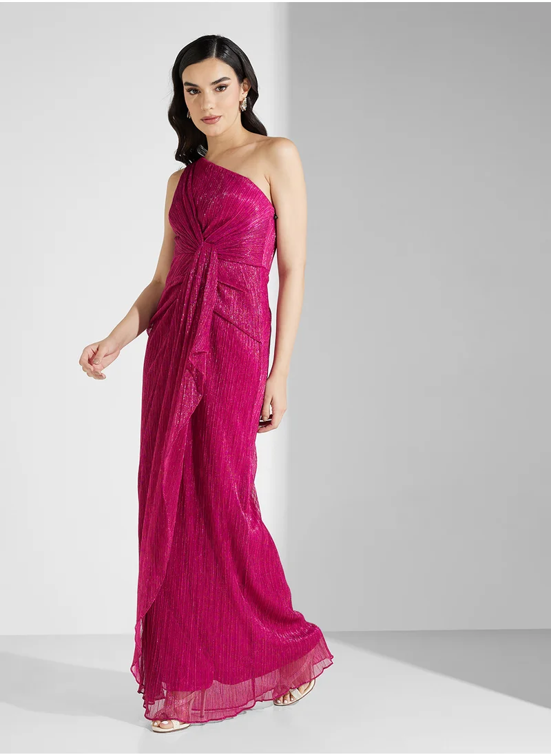 Adrianna Papell One Shoulder Front Twist Dress