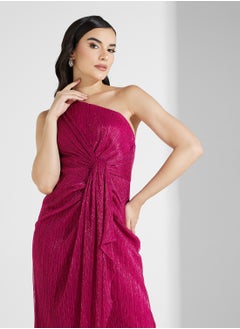 Adrianna Papell One Shoulder Front Twist Dress  - Image 3