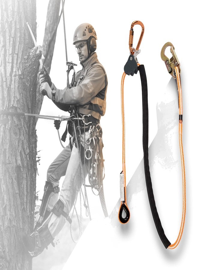 Pelican Rope ProClimb Arborist Positioning Lanyard - 1/2 in x 10 ft Polyester with Steel Snap Hook - Adjustable, High Visibility, ANSI/OSHA Certified for Work Positioning and Tree Climbing - Image 5