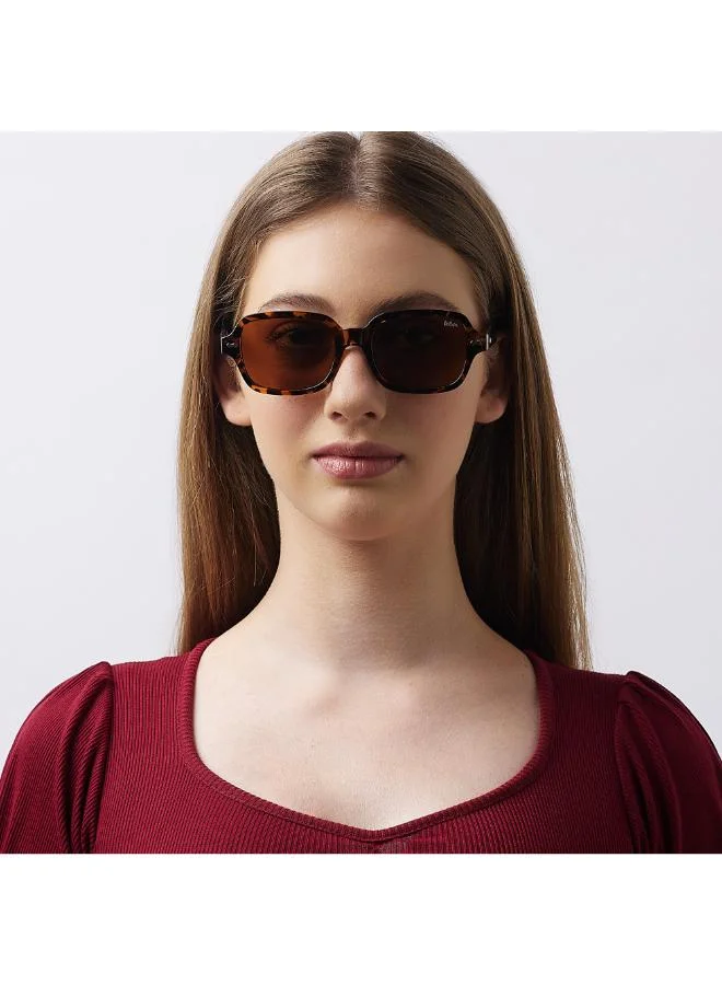 Lee Cooper Women's Polarized Sunglasses Brown Frame Brown Tortoise Mirror Lens 53mm  - LC1213C03