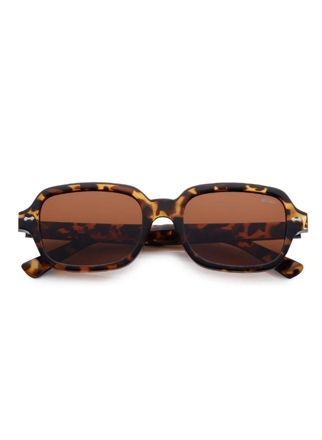 Lee Cooper Women's Polarized Sunglasses Brown Frame Brown Tortoise Mirror Lens 53mm  - LC1213C03