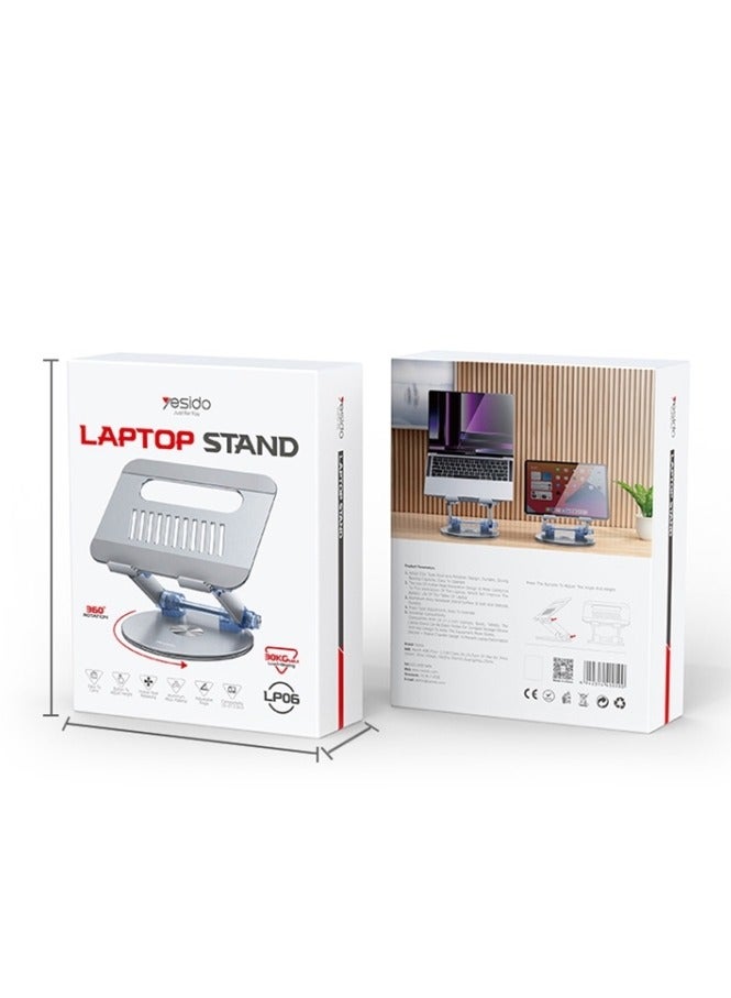 Yesido Strong Stand  Aluminum Alloy Laptop Stand with 360 Rotating Folding Design Good Heat Releasing for Laptop Stand - Image 1
