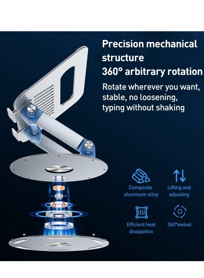 Yesido Strong Stand  Aluminum Alloy Laptop Stand with 360 Rotating Folding Design Good Heat Releasing for Laptop Stand - Image 3
