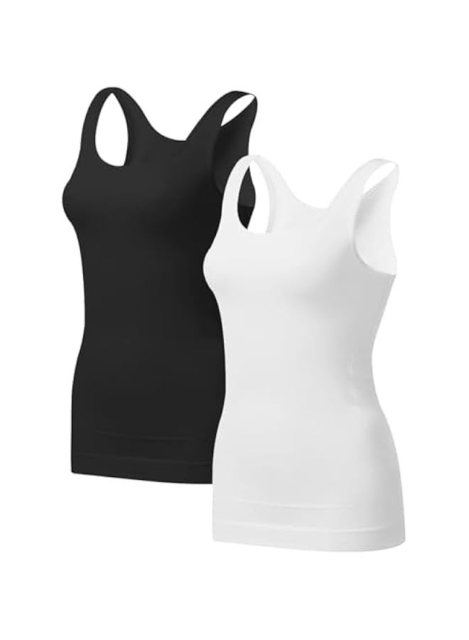 Women's Tummy Control Shapewear Tank Tops - Seamless Body Shaper Compression Top - Image 1