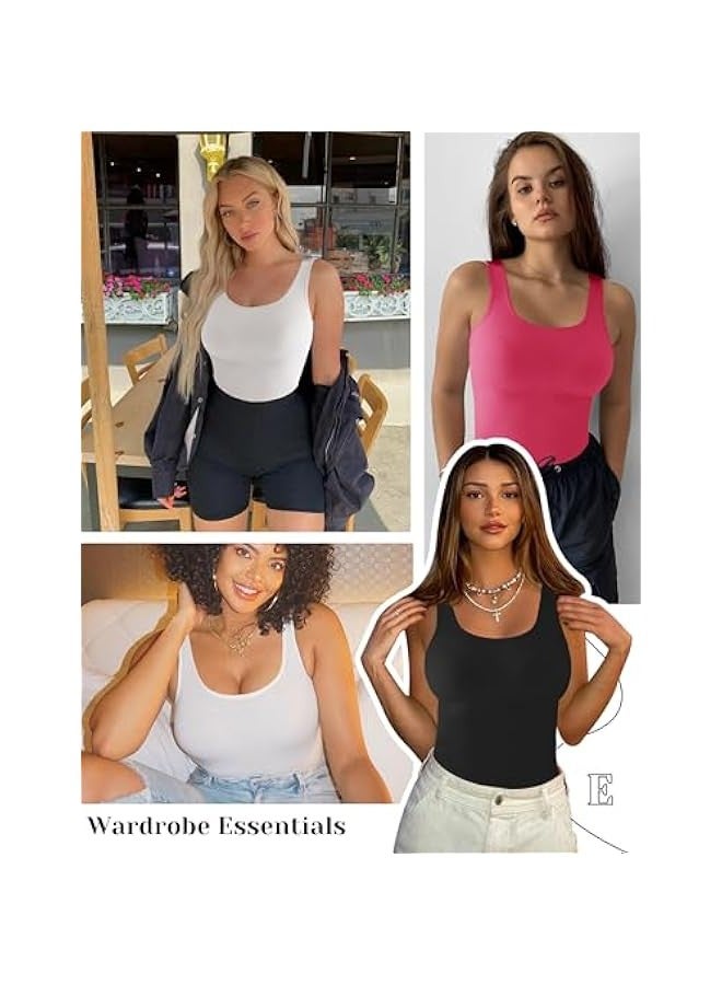 Women's Tummy Control Shapewear Tank Tops - Seamless Body Shaper Compression Top - Image 3