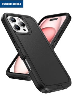 iPhone 16 Pro Max Case, Durable Shockproof 3-Layer Heavy Duty Phone Case, [Military Grade Protective][Shockproof] [Drop-Proof] [Dust-Proof], Case Cover for Apple iPhone 16 Pro Max 2024 (Black)